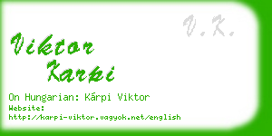 viktor karpi business card